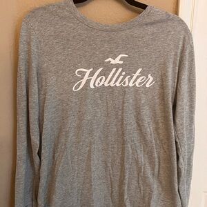Hollister Heather Gray Logo Tee